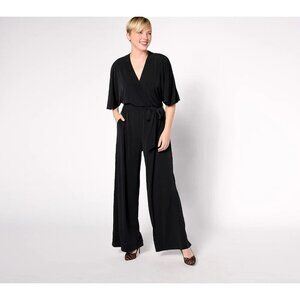 BEAUTIFUL by Lawrence Zarian The Garcelle Regular Belted Jumpsuit Black,Small